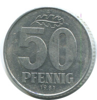 50 PFENNIG 1981 A DDR EAST DEUTSCHLAND Münze GERMANY #AE148.D.A - 50 Pfennig