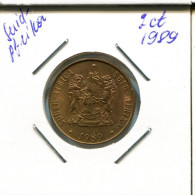 2 CENTS 1989 SOUTH AFRICA Coin #AN712.U.A - Südafrika
