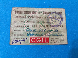 TESSERA CGIL 1949 BOLOGNA. - Membership Cards
