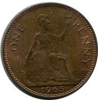 PENNY 1965 UK GBAN BRETAÑA GREAT BRITAIN Moneda #AZ630.E.A - D. 1 Penny