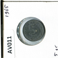 5 GROSCHEN 1965 AUSTRIA Coin #AV011.U.A - Oesterreich