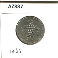 50 MILS 1963 CHIPRE CYPRUS Moneda #AZ887.E.A - Cipro