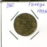 20 CENTIMES 1993 FRANCIA FRANCE Moneda #AN195.E.A - 20 Centimes