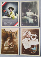 4 Cartes Postales Pré-timbrées Sur HOMMAGE AUX COMBATTANTS -neuves -voir Descriptif - Prêts-à-poster: Other (1995-...)