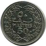 50 PIASTRES 1968 LIRANESA LEBANON Moneda #AP374.E.A - Libano