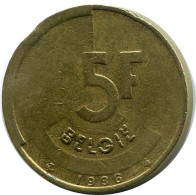5 FRANCS 1986 DUTCH Text BELGIUM Coin #AZ366.U.A - 5 Frank