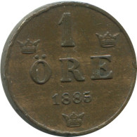 1 ORE 1885 SCHWEDEN SWEDEN Münze #AD387.2.D.A - Zweden