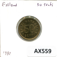 50 SENTI 1992 ESTONIA Coin #AX559.U.A - Estland