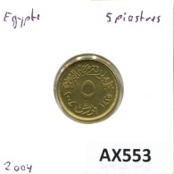 5 QIRSH 2004 EGIPTO EGYPT Islámico Moneda #AX553.E.A - Egipto