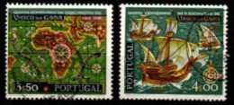 PORTUGAL   -  1969 .  Y&T N° 1071 / 1072 Oblitérés.   Vasco De Gama /  Indes /  Navires - Usado