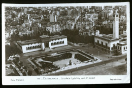 1035 - MAROC -  CASABLANCA - La Place Lyautey Vue En Avion - Casablanca