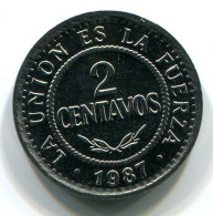 2 CENTAVOS 1987 BOLIVIA Coin UNC #W10942.U.A - Bolivia