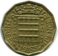 THREEPENCE 1963 UK GROßBRITANNIEN GREAT BRITAIN Münze #BB058.D.A - F. 3 Pence