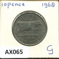 10 PENCE 1968 GUERNSEY Pièce #AX065.F.A - Guernesey