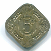5 CENTS 1970 NETHERLANDS ANTILLES Nickel Colonial Coin #S12524.U.A - Nederlandse Antillen