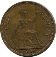 PENNY 1964 UK GREAT BRITAIN Coin #BB034.U.A - D. 1 Penny