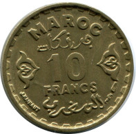 10 FRANCS 1951 MARRUECOS MOROCCO Islámico Moneda #AH675.3.E.A - Maroc