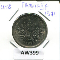 5 FRANCS 1971 FRANKREICH FRANCE Französisch Münze #AW399.D.A - 5 Francs