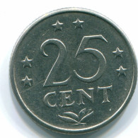25 CENTS 1970 ANTILLES NÉERLANDAISES Nickel Colonial Pièce #S11445.F.A - Nederlandse Antillen