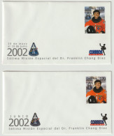 COSTA RICA - Franklin Chang - Astronaut - NASA - 2002 - 2 First Day Covers - #430 - Costa Rica
