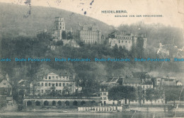 R002949 Heidelberg. Schloss Von Der Hirschgasse. Zedler And Vogel. 1907 - Monde