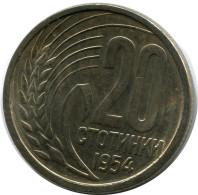 20 STOTINKI 1954 BULGARIA Moneda UNC #M10271.E.A - Bulgarije