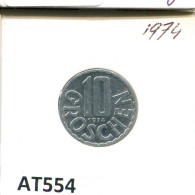 10 GROSCHEN 1974 AUSTRIA Coin #AT554.U.A - Oesterreich