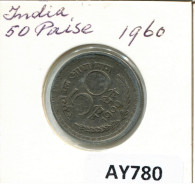 50 PAISE 1960 INDE INDIA Pièce #AY780.F.A - Inde