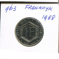 1 FRANC 1988 FRANCIA FRANCE Moneda CHARLES DE GAULLE #AN322.E.A - 1 Franc