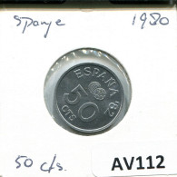50 CENTIMOS 1980 ESPAÑA Moneda SPAIN #AV112.E.A - 50 Centesimi