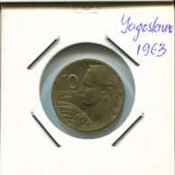 10 DINARA 1963 YUGOSLAVIA Coin #AR453.U.A - Joegoslavië