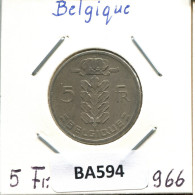 5 FRANCS 1966 FRENCH Text BELGIUM Coin #BA594.U.A - 5 Frank