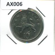 10 PENCE 1975 UK GBAN BRETAÑA GREAT BRITAIN Moneda #AX006.E.A - 10 Pence & 10 New Pence