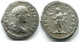 GETA AR Silver Denarius AD 198 - 209 LIBERALITAS AVG VI #ANC12357.78.D.A - La Dinastia Severi (193 / 235)