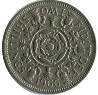 2 SHILLING 1966 UK GBAN BRETAÑA GREAT BRITAIN Moneda #AY998.E.A - J. 1 Florin / 2 Shillings