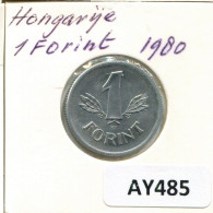 1 FORINT 1980 HUNGRÍA HUNGARY Moneda #AY485.E.A - Hungría