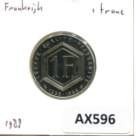 1 FRANC 1988 FRANKREICH FRANCE Französisch Münze #AX596.D.A - 1 Franc