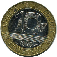 10 FRANCS 1990 FRANCIA FRANCE Moneda BIMETALLIC #AZ389.E.A - 10 Francs