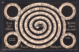 Germany Humor Labyrinth 1898 Old Postcard  (h3414) - Humour