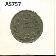 5 DRACHMAI 1930 GRECIA GREECE Moneda #AS757.E.A - Grèce
