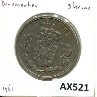 5 KRONER 1961 DANEMARK DENMARK Pièce Frederik IX #AX521.F.A - Dinamarca