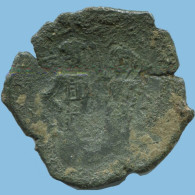 Auténtico Original Antiguo BYZANTINE IMPERIO Trachy Moneda 3g/26mm #AG586.4.E.A - Byzantines