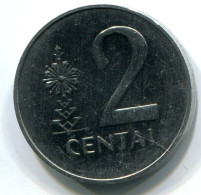 2 CENTAI 1991 LITAUEN LITHUANIA UNC Münze #W10805.D.A - Litauen