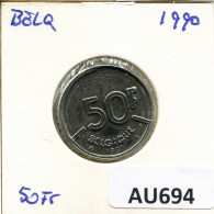 50 FRANCS 1990 Französisch Text BELGIEN BELGIUM Münze #AU694.D.A - 50 Francs