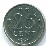 25 CENTS 1971 ANTILLES NÉERLANDAISES Nickel Colonial Pièce #S11485.F.A - Antillas Neerlandesas