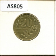 20 DRACHMES 1990 GRIECHENLAND GREECE Münze #AS805.D.A - Griechenland