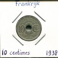 10 CENTIMES 1938 FRANCIA FRANCE Moneda #AM109.E.A - 10 Centimes