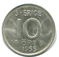 10 ORE 1955 SUECIA SWEDEN PLATA Moneda #AD059.2.E.A - Zweden