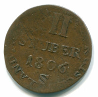 3 STUBER 1806 STADT JULICH BERG ALLEMAGNE Pièce GERMANY #DE10127.3.F.A - Otros & Sin Clasificación