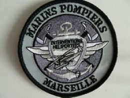 Ecusson BATAILLON DE MARINS POMPIERS DE MARSEILLE INTERVENTIONS HELIPORTEES BV - Bomberos